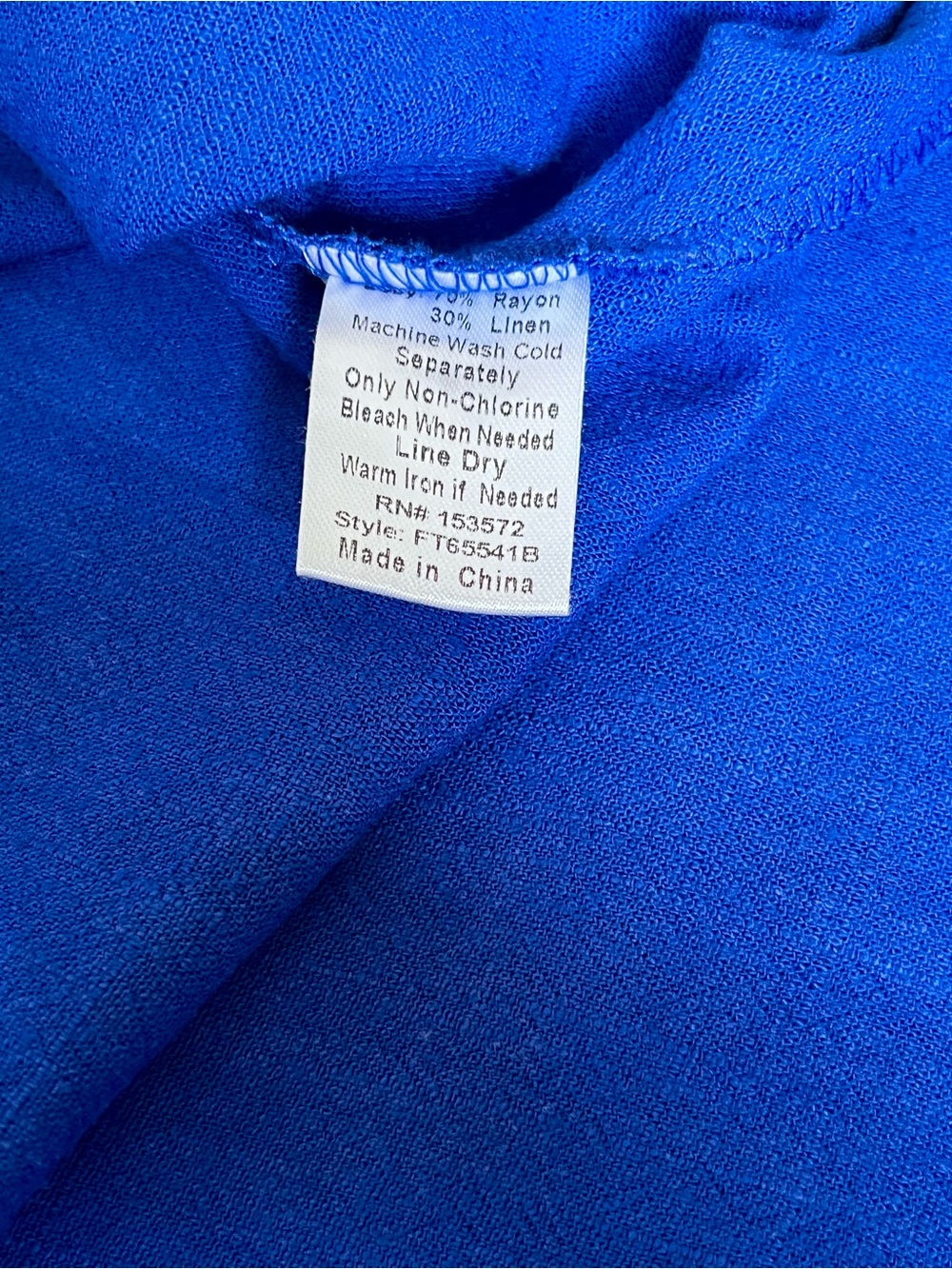 BOHME Linen Blend Blue Boxy Shell Button Top Size XS - Picture 9 of 10